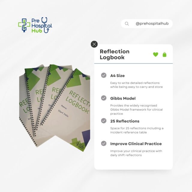 🌟 Discover the Power of Reflections with Our New Logbook! 🌟

Are you ready to reflect on your practice? Our reflection logbook is here to guide you through clinical reflections with the comprehensive Gibbs Model. 

📖 What's Inside: 
✨ Space for 25 reflections
✨ Gibbs model guide
✨ Incident reference table
✨ A4 design using high quality paper

Order yours here: https://prehospitalhub.etsy.com

#ambulancecare #cfr #eca #emtbasic #emts #emtstudent #emtschool #emergencymedicaltechnician #emergencymedicine #firstresponder #healthcareassistant #healthcareprofessionals #medicaleducation #medicalknowledge #medicalnotes #medicalprofessionals #medicalstudent #medicaltraining #medicine #nurse #paramedicstudent #paramedics #prehospital #prehospitalcare #prehospitalhub #prehospitalmedicine #studentnurse #studentparamedic #reflections #gibbsmodel