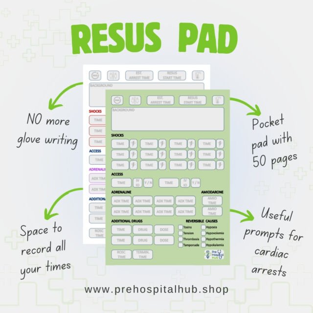 🚨 Introducing the Resus Notepad! 📝 DM: RESUS for purchase link!

Never forget drug administration times, patient details, or your 4H's and 4T's again! Stay organised and at the top of your game with the Resus Notepad!

✨ Why You'll Love It:
Intuitive layout that guides you through cardiac arrests
Durable, portable, and fits right in your pocket
Say goodbye to scribbling on gloves

Perfect for paramedics, student paramedics, ambulance nurses, and anyone involved in cardiac arrests! Stay organised and focus on what matters most - saving lives. 💉🚑

🛒 Order now and always be prepared! DM: RESUS for purchase link!
 
#ambulancecare #cfr #eca #emtbasic #emts #emtstudent #emtschool #emergencymedicaltechnician #emergencymedicine #firstresponder #healthcareassistant #healthcareprofessionals #medicaleducation #medicalnotes #medicalprofessionals #medicalstudent #medicaltraining #medicine #nurse #paramedicstudent #paramedics #prehospital #prehospitalcare #prehospitalhub #prehospitalmedicine #studentnurse #studentparamedic #medicalsupplies #cardiacarrest #resuscardiacnotepad